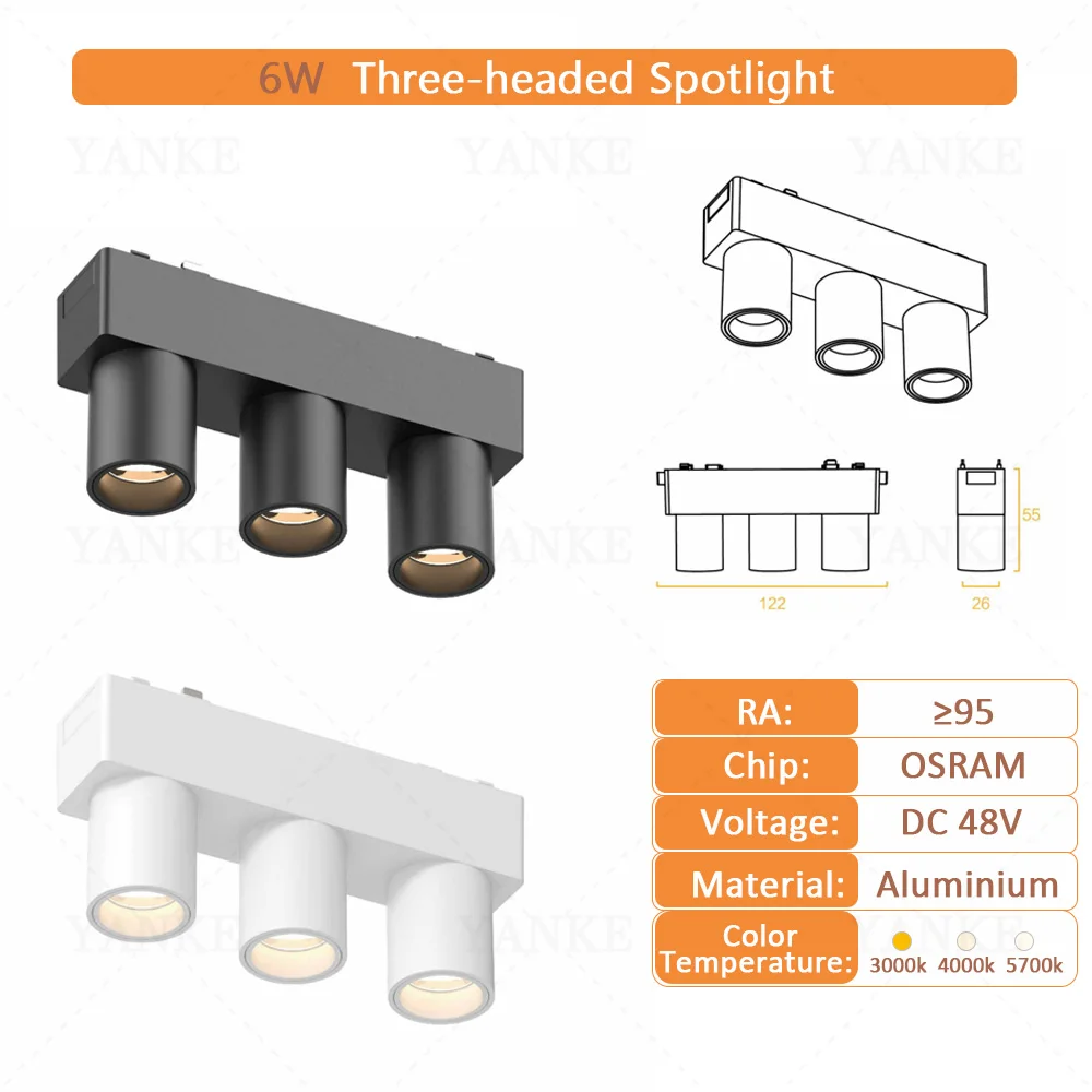 ตัวเลือกสินค้า ไฟราง LED แม่เหล็ก 6 มม. ทันสมัย ปลอดภัย ติดตั้งง่าย
