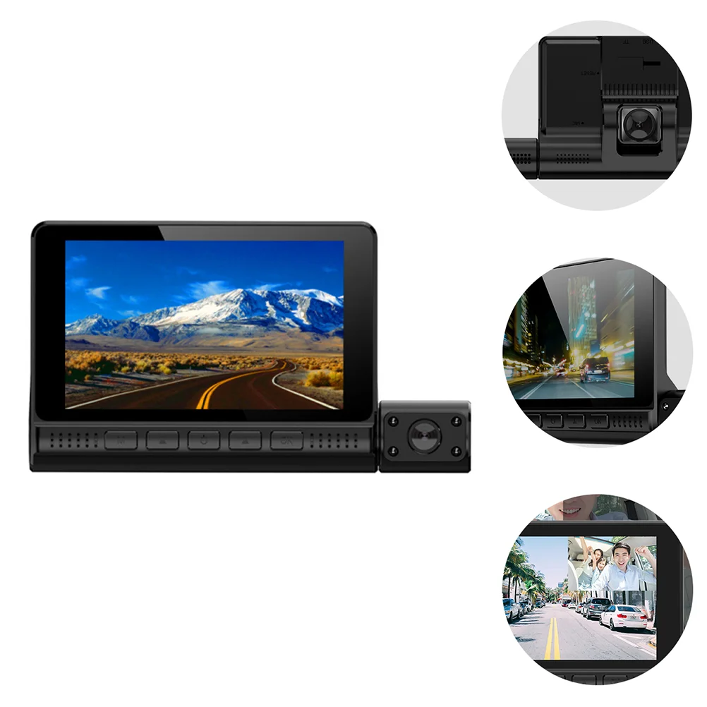 

1 Set 1080P Full High Definition Dash Cam Front Inside Rear Car Camera Recorder