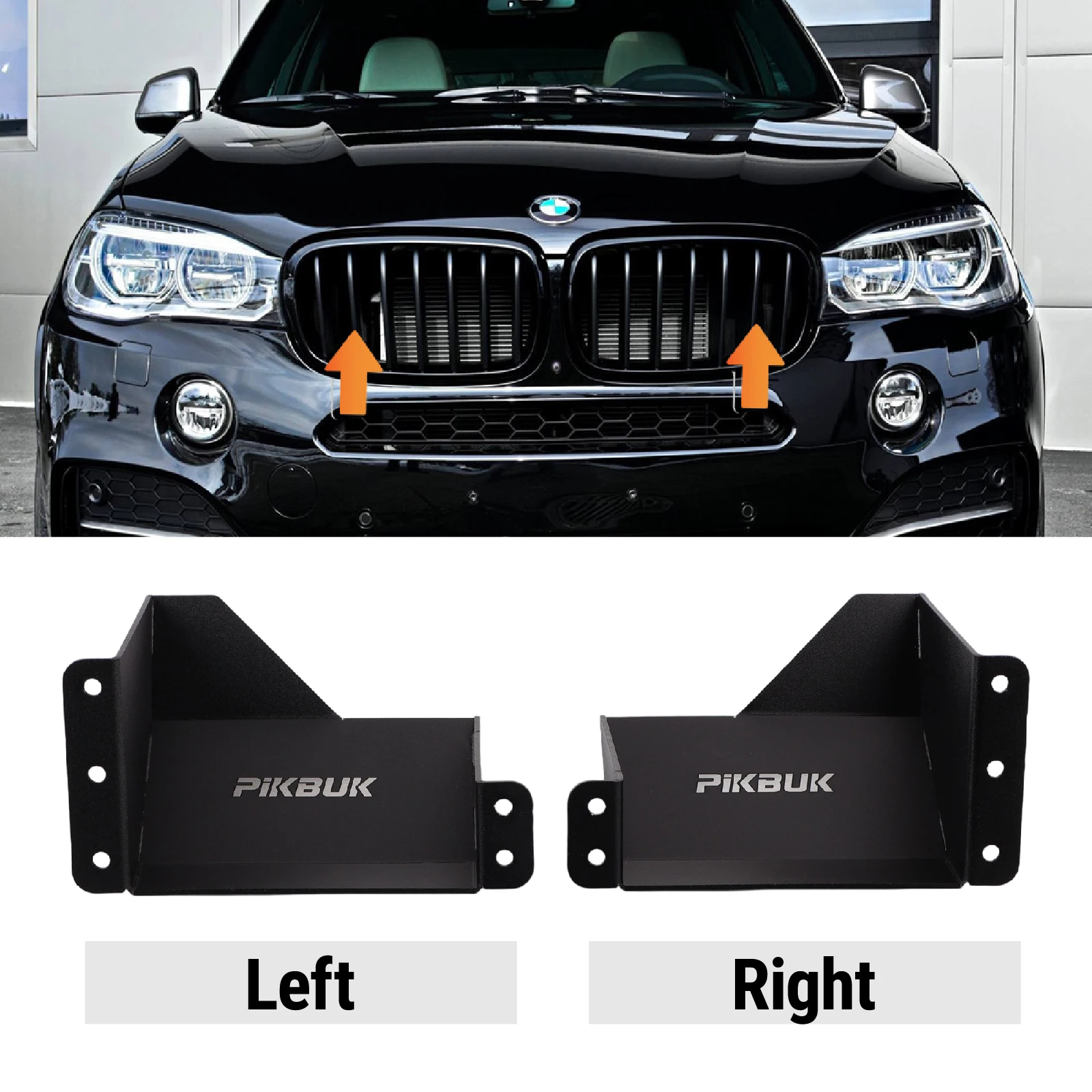 PIKBUK 다이나믹 에어 스쿱 BMW N55 F20/F30 135i/235i/335i/435i 알루미늄 1쌍