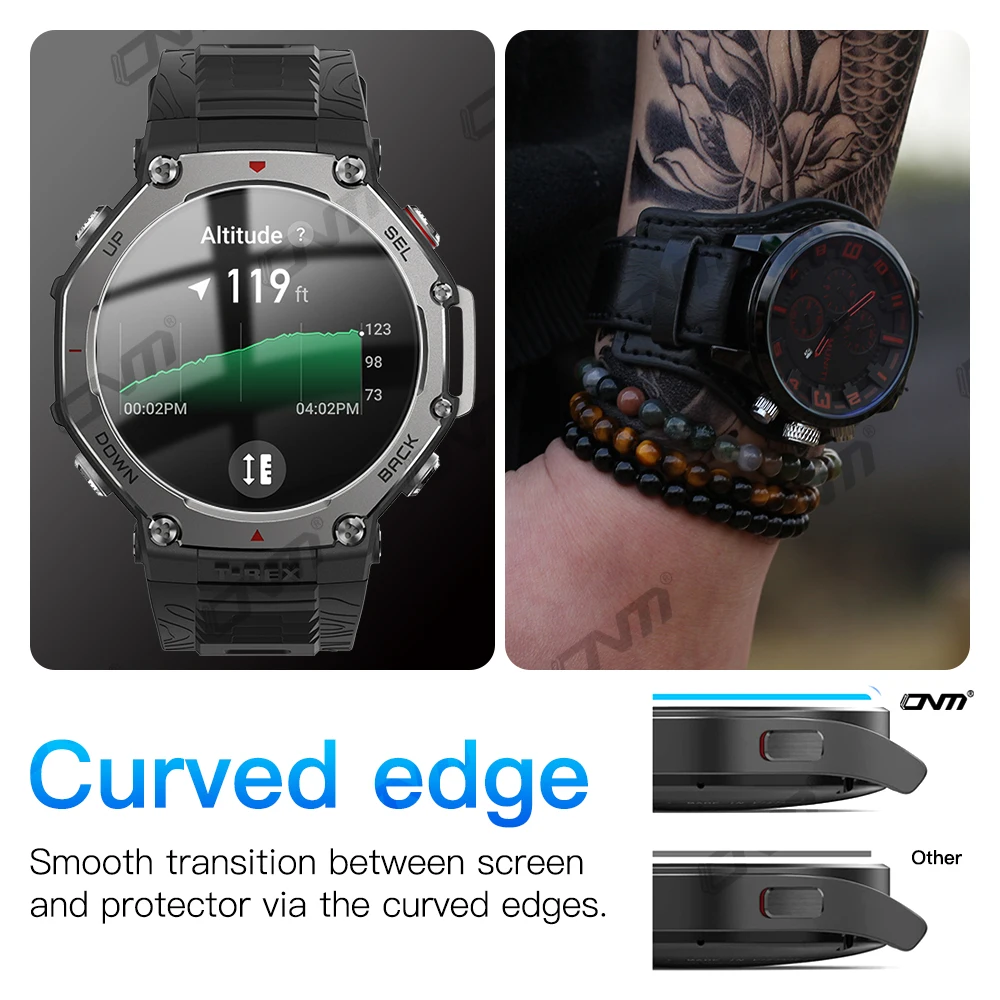 9H Hardness Tempered Glass for Amazfit T-Rex 3 Screen