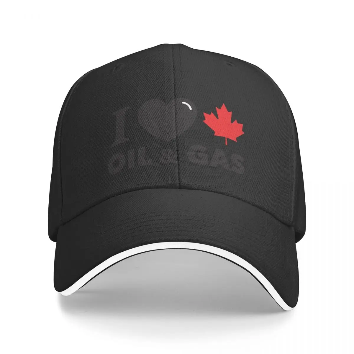 

I Love Canadian Oil and Gas Red Heart and Maple Leaf Alberta Pipelines HD HIGH QUALITY ONLINE STORE Baseball Cap