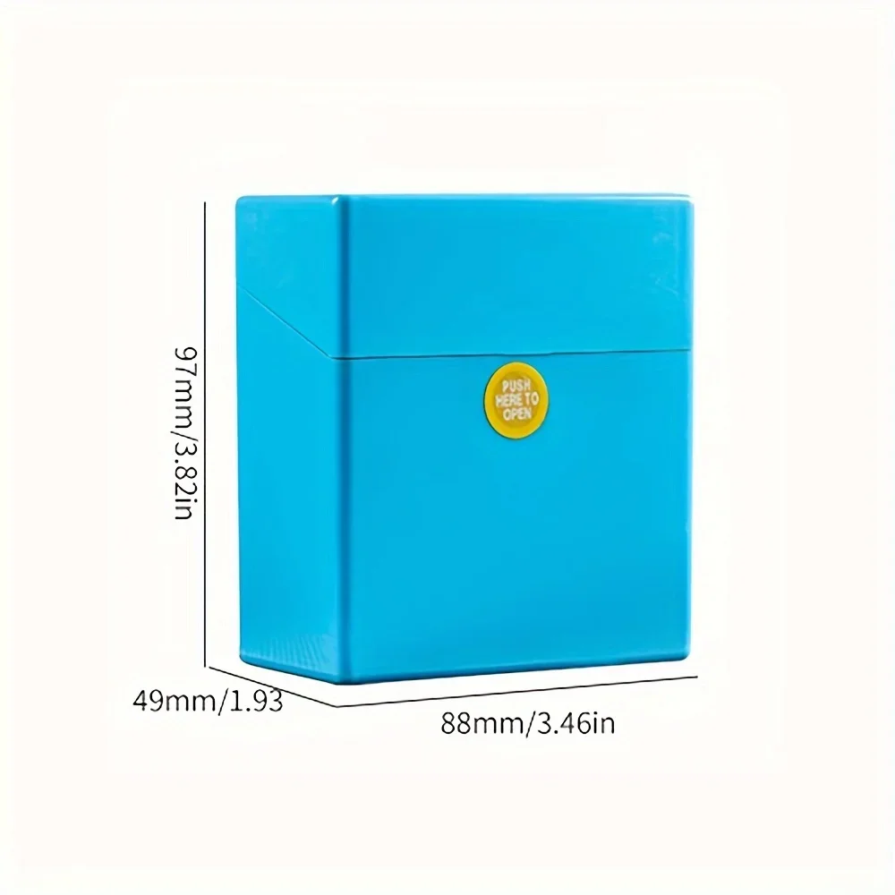 Compact Portable Cigarette Holder Box - King Size 50 Capacity, Slim Plastic Storage Case