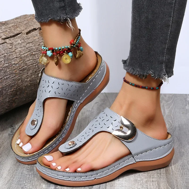 

Women Slippers Summer Ladies Flip-flops Wedges Open Toe Platform Sandals Holiday Casual Slip on Beach Shoes for Women 2024