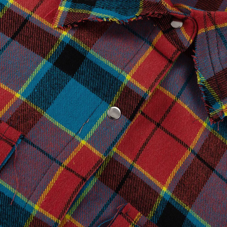 Patchwork Vintage Loose Shirts Female Casual Patchwork Pocket Long Sleeve Contrast Autumn Outwear Women's Shirts Tee
