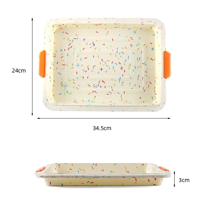 Nonstick Rectangle Silicone Brownie Pan Cake Baking Mold Loaf Mould Heat Resistant Baking Tray Swiss Roll Mat Kitchen Cake Tools