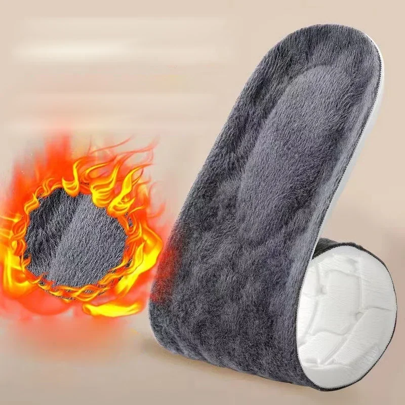 Insoles for Feet 2pcs Winter Warm Self Heated Thermal Wool Thermal Memory Foam for Men Women Sports Shoes Self-heating Shoe Pads shoe insoles orthopedic insoles heated shoe insoles