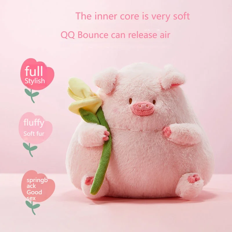 Miniso Fafa Series Bubble Pig Doll Cute Soft Tulip Piggy Model Sofa Decoration Pillow Girls Children Plush Toy Birthday Gift 4