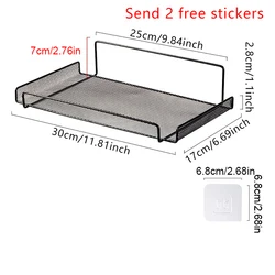 Wall-Mounted Router Shelf & Storage Rack (Black)