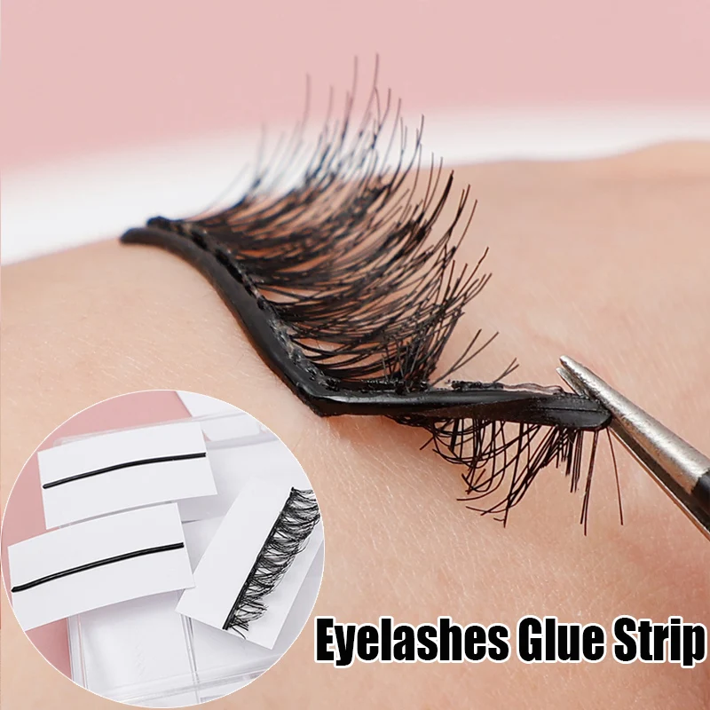 50PiecesBoxFalseEyelashesGlueStripHypoallergenicSelfAdhesive