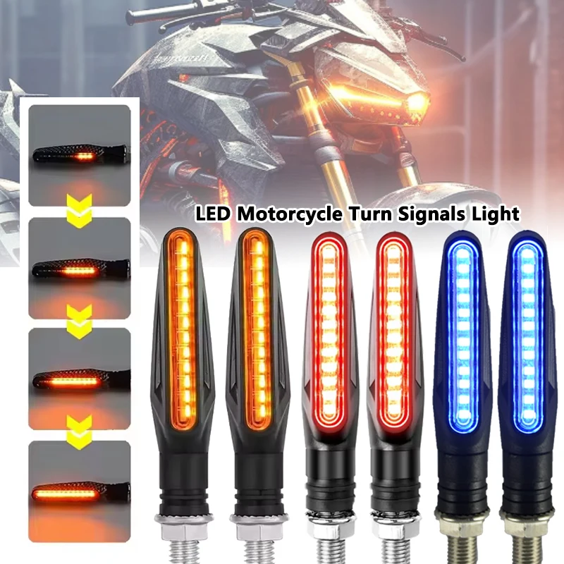 1/2/4pcs Universal LED Motorcycle Turn Signal Light Blinker Rear Lights Lamp Accessorie Waterproof Amber Flasher Indicator motorcycle turn signal lights