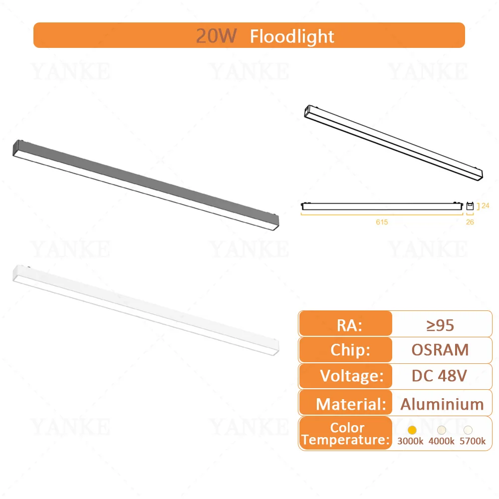 ตัวเลือกสินค้า ไฟราง LED แม่เหล็ก 6 มม. ทันสมัย ปลอดภัย ติดตั้งง่าย