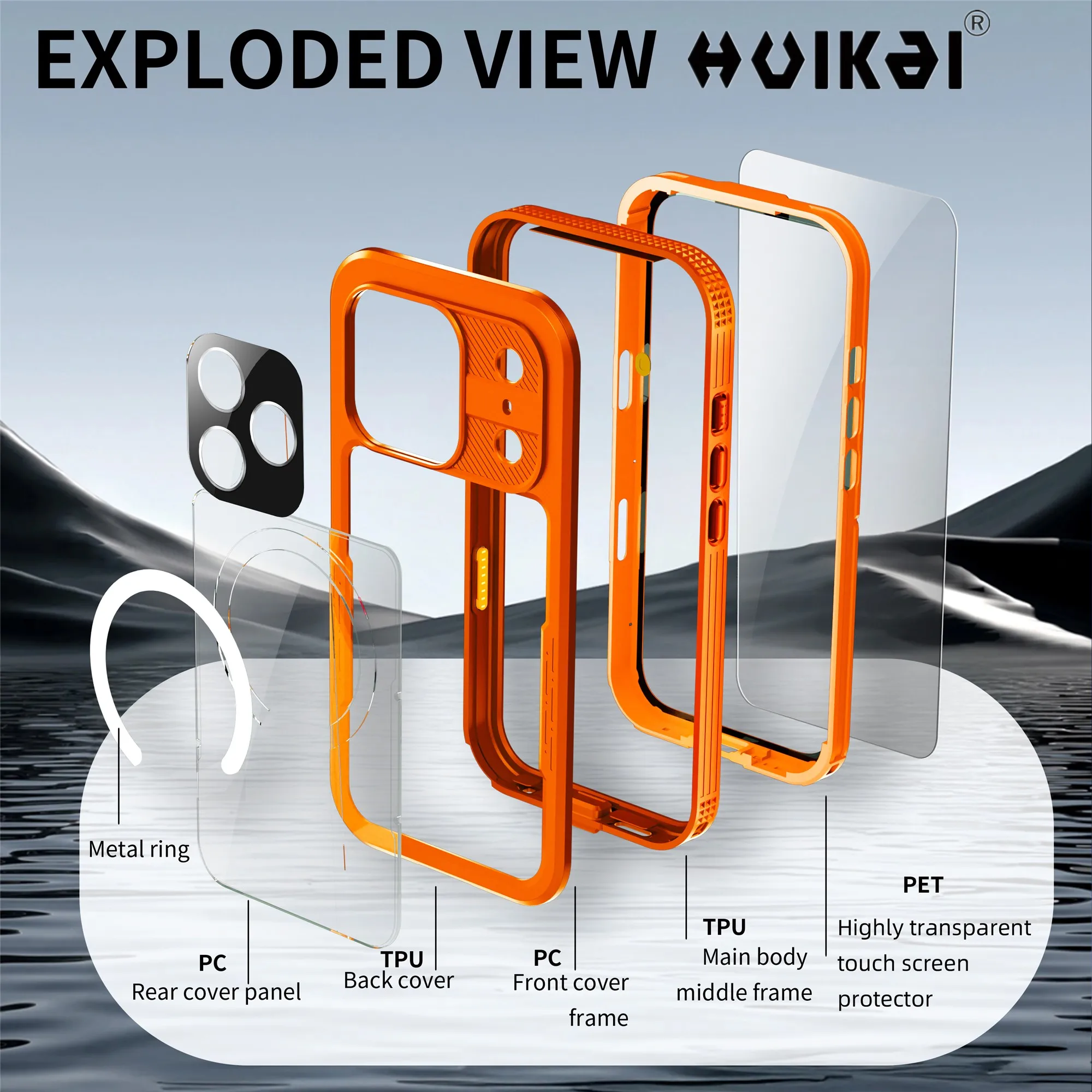 Waterproof Magnetic Phone Case with IP68 Dustproof Full-Body Protection