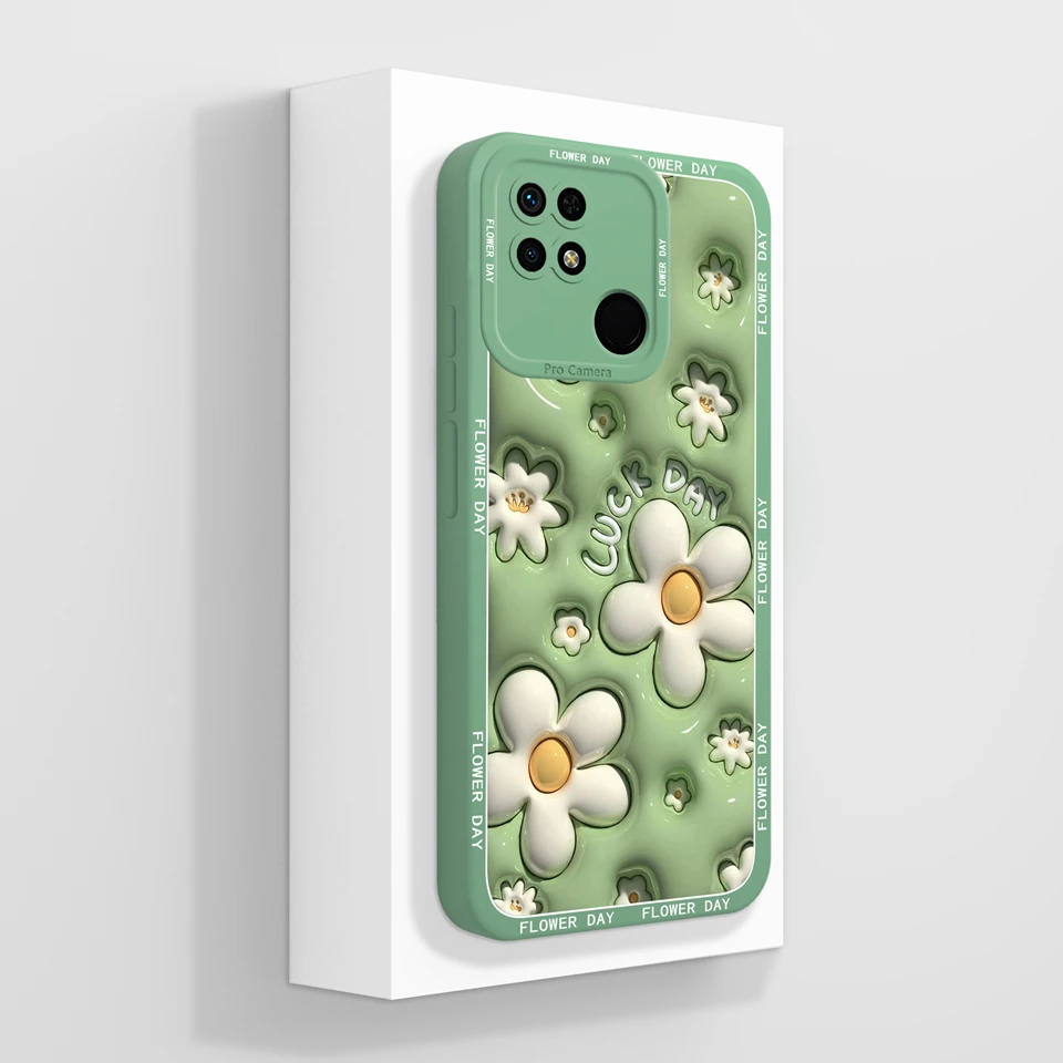 Love Heart Flower Liquid Shockproof Soft Back Cover - Durable & High Quality Case