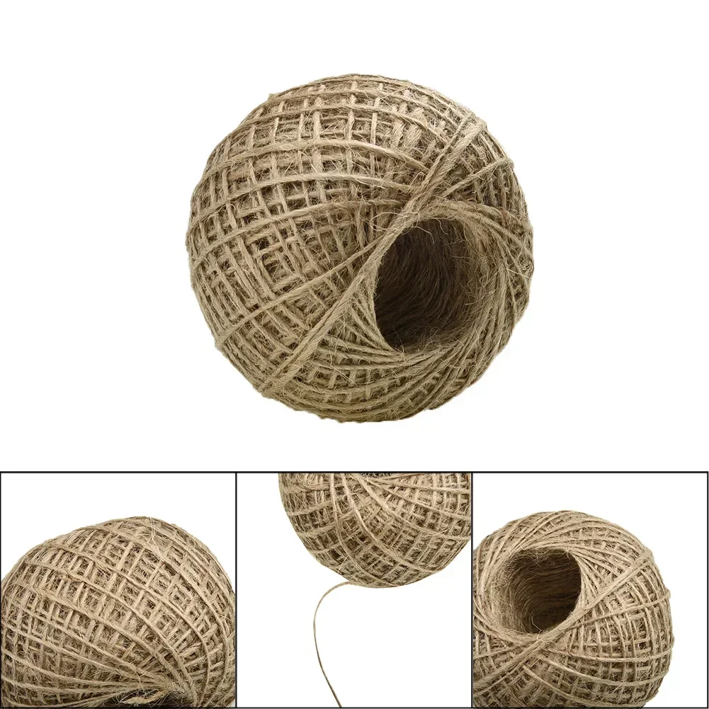 Jute Rope 100m Long Jute Rope Natural Linen Twine Rustic String Cord Rope DIY String For Gardening Crafts Bundling Packaging Linen