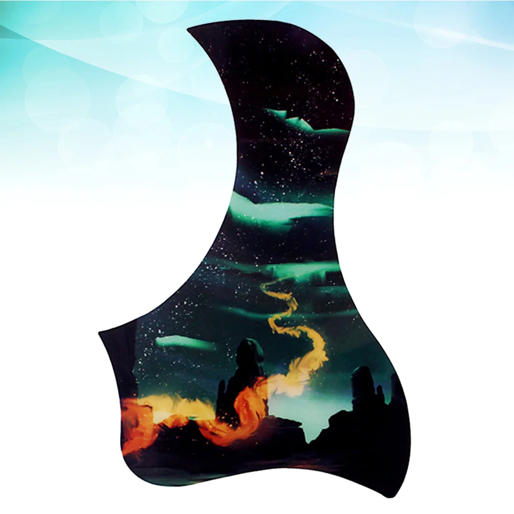 

Shaped Electric Guitar Accessories Pickguard Self-adhesive Pick Guard Sticker for Guitar (Black)