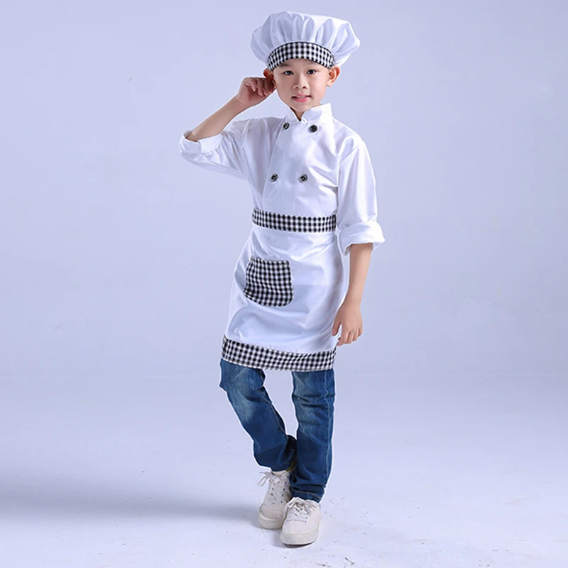 Traje de uniforme de Chef para y niñas, traje de chaquetas de cocinero, juego de rol, cocina, restaurante, fiesta, ropa para hornear _ AliExpress Mobile