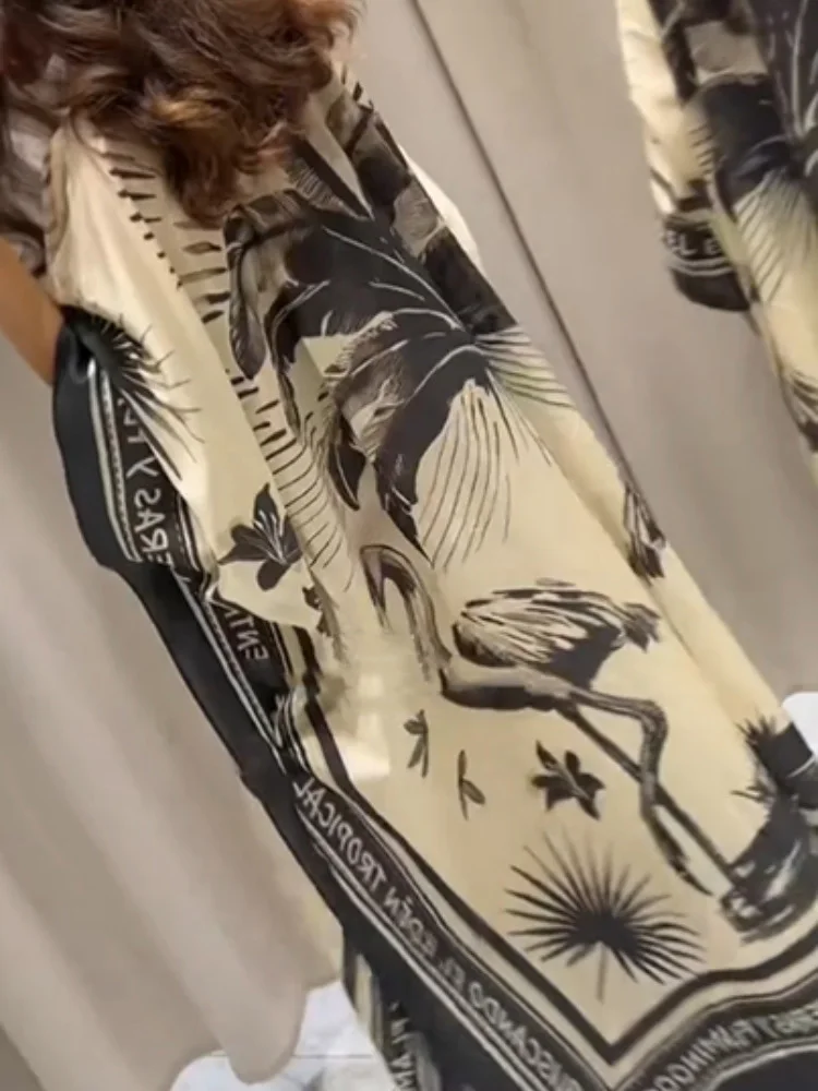 Robe chic femme col roulé ample plissée soirée printemps – Image 3