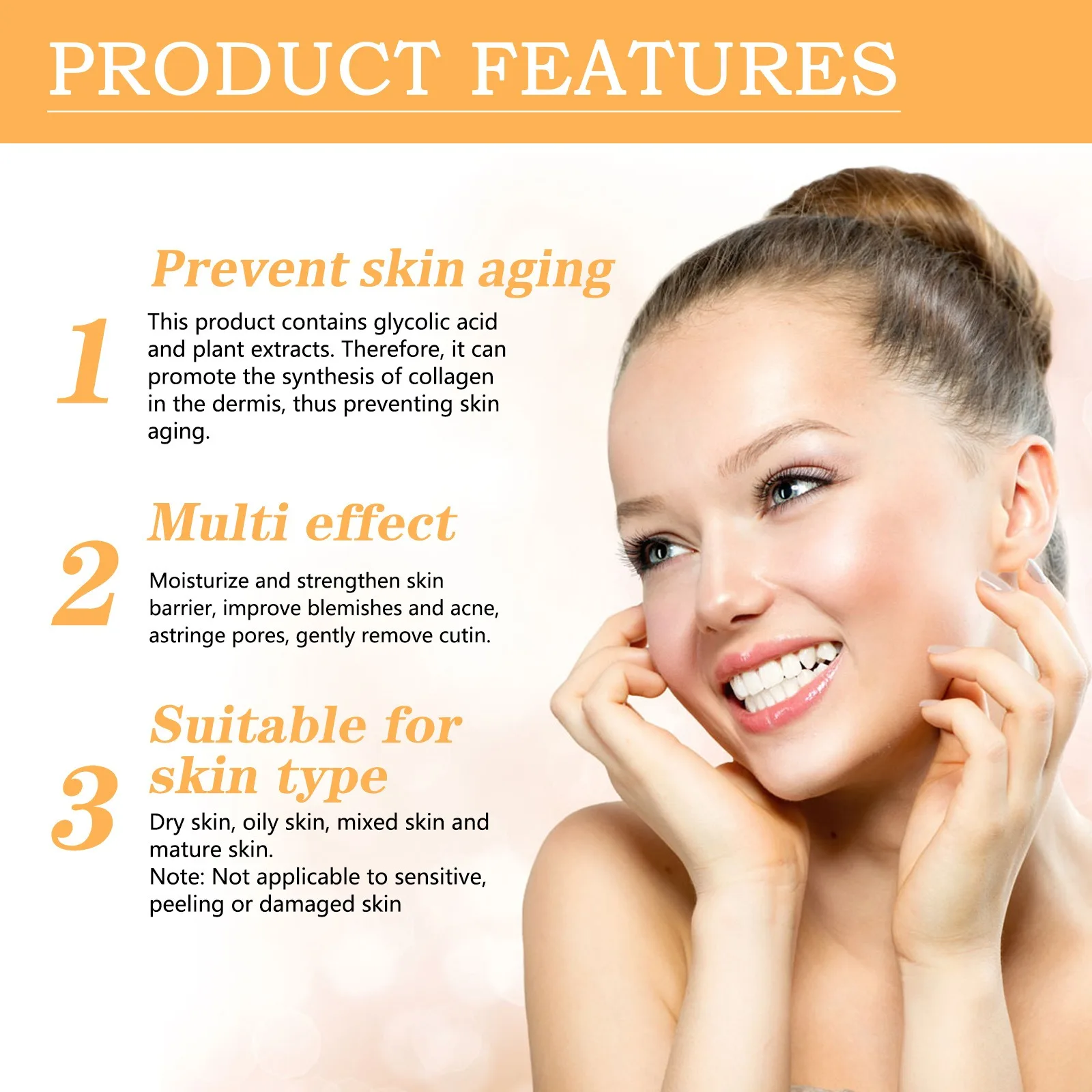 Glycolic Acid 7% Toning Solution Ordinary Acne Remover Lifting Firming Wrinkles Glowing Facial Skin Care Glycolic Acid Toner 4