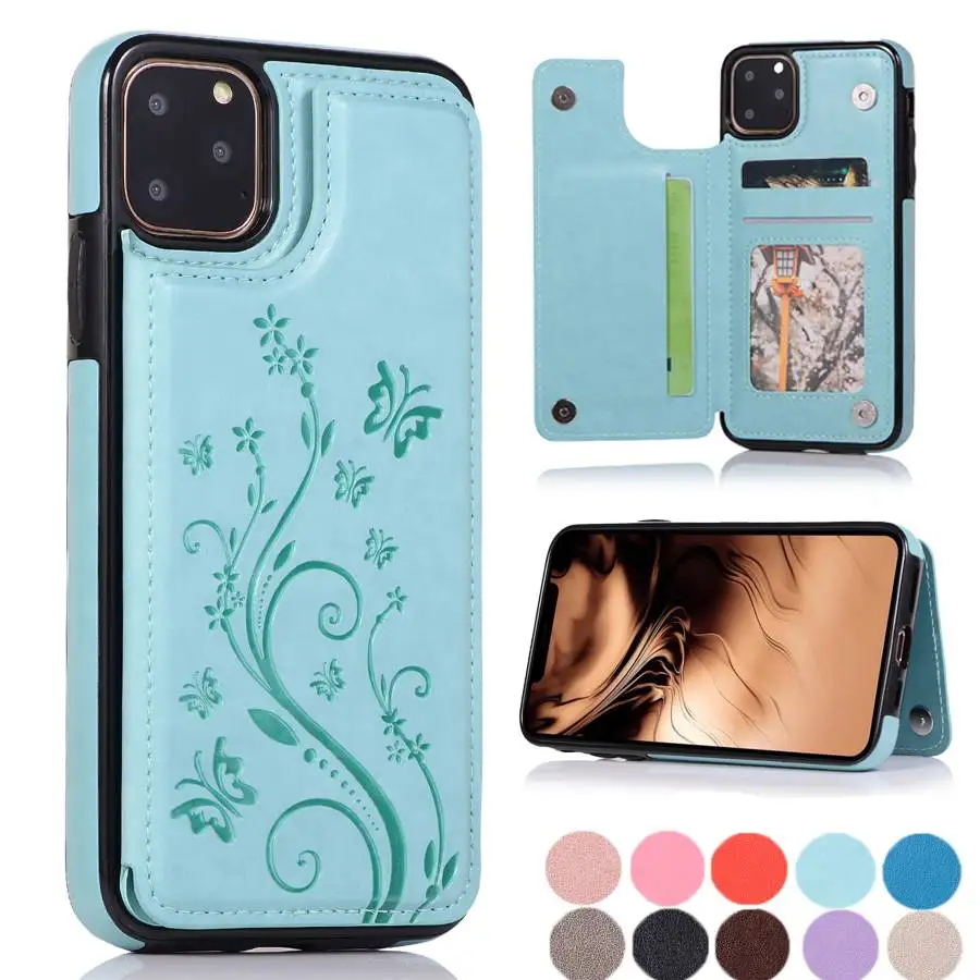 Кожаный чехол-бумажник для iPhone 13 Pro Max Mini 12 11 SE2020 8 7 6S Plus 5S SE 2022 | Мобильные телефоны и
