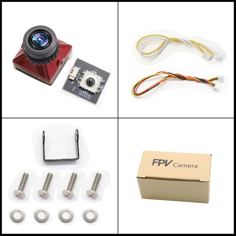 FlytoFPV Micro Caméra FPV 1200TVL Starlight montée sur un drone de course FPV, prête pour le vol.