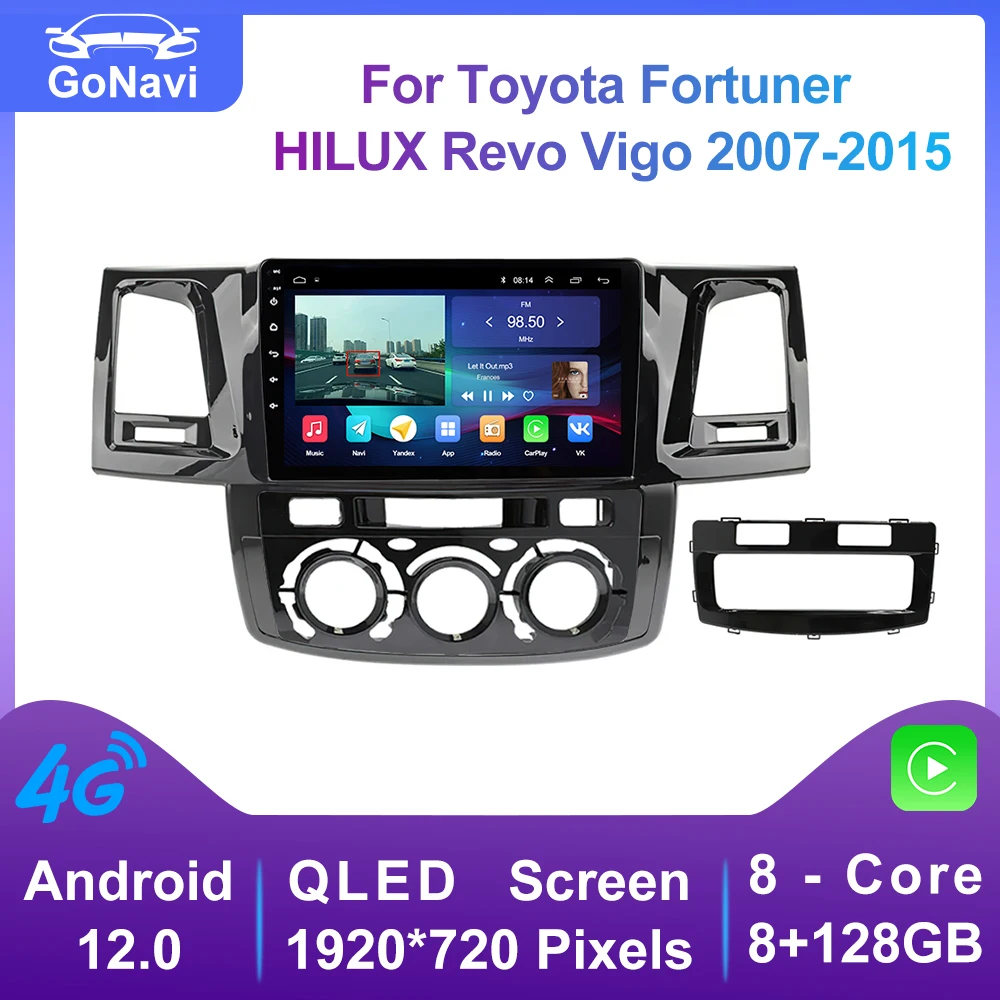 

Мультимедийный плеер с системой Android 2007 для Toyota Fortuner HILUX Revo Vigo-2015, автомобильное стерео радио, Интеллектуальная GPS-навигация