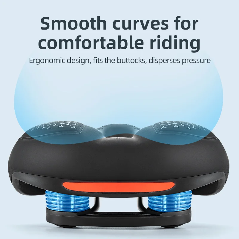 ROCKBROS MTB Bike Bicycle Saddle Rail Hollow Breathable Absorption Rainproof Soft Comfortable Sponge Casual Road Cycling Seat bicycle saddle