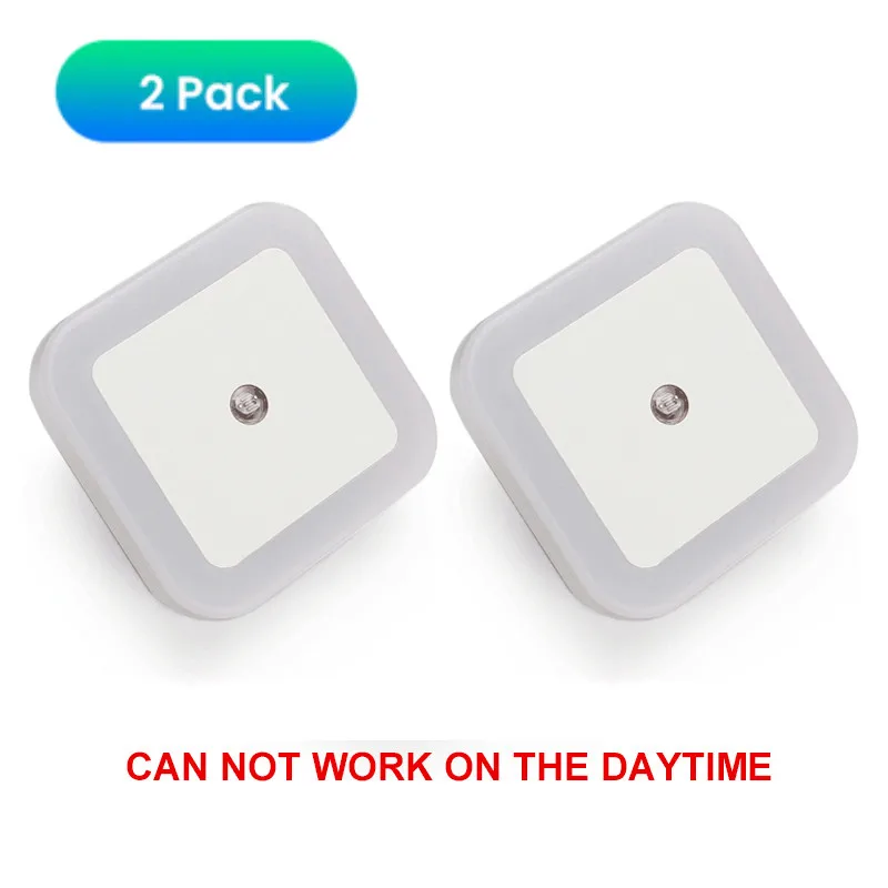 2-Pack On off Switch US Seller Sensor LED Night Light Kids Soft Continuous Glow 