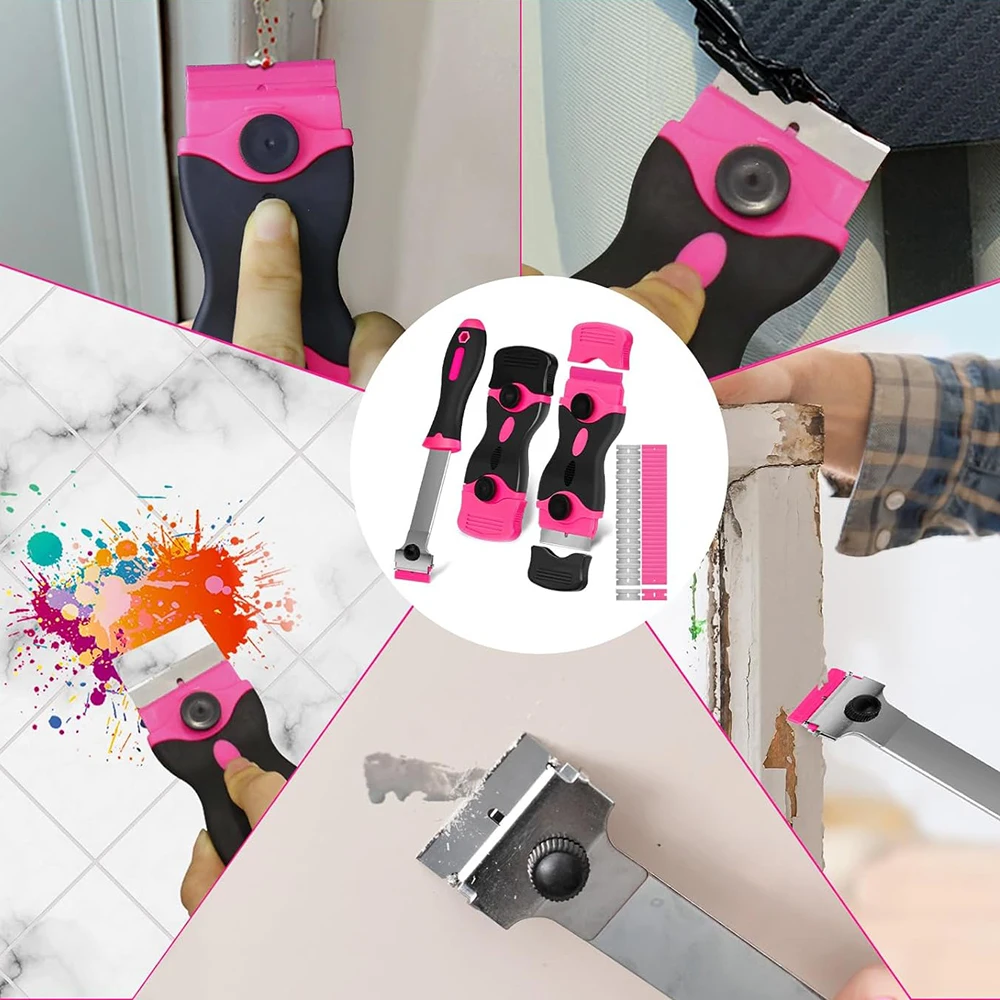 Razor Blade Scraper, Razor Blade Scrapers, Car Sticker Remover, Glue Removal Scraper, Car Vinyl Scraper, Car Film Scraper, Window Scraper Tool, Window Scraper, Scraper Tool Kit, Automotive Film Tools | 41PCS/Set Double Edge Razor Blade Scraper for Car Sticker Decals Labels Remover Tool Window Tint Clean Vinyl Spatula