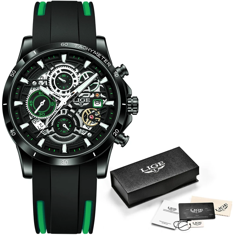 Silicone black green