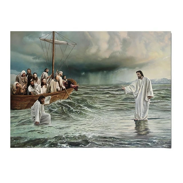 Christian Faith & Spiritual Inspiration: Jesus and the Samaritan Woman Canvas Art