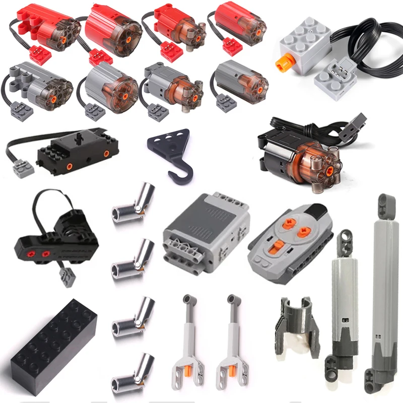 Compatible With LEGO MOC 61927 92693 Push Rod Car Train Parts Universal Joint 88002 PF M Motor Servo Building Blocks Bricks Toys 1