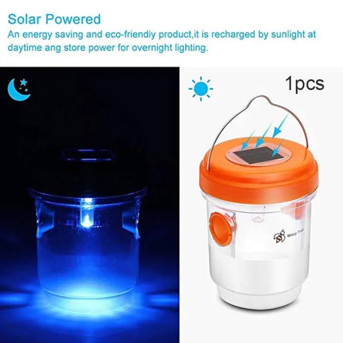 

Solar Led Gardening Fly Trap Fly Control Safety Easy-to-use Efficiency Effective Wasp Control In Outdoor Spaces Chemical-free