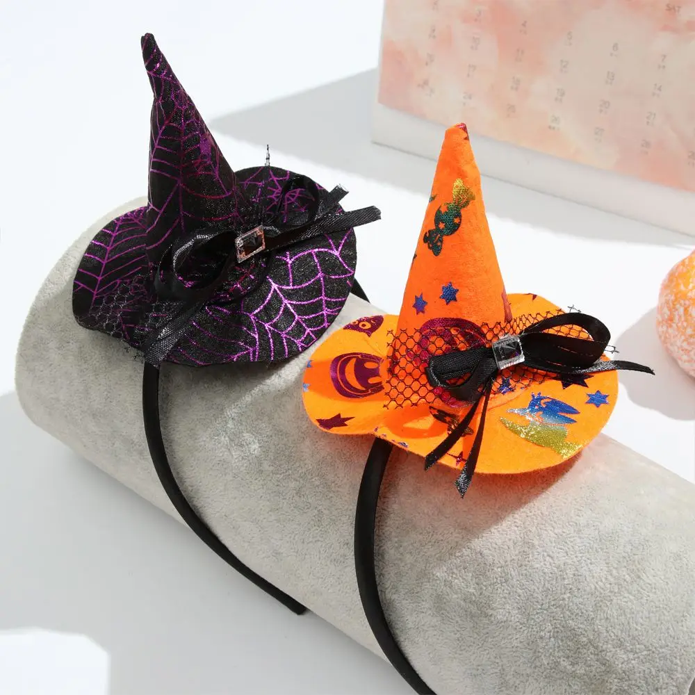 Mode Festival Schädel Stirnband Kürbis Hexe Hut Halloween Stirnband Leistung Requisiten Dekor Kopfbedeckung Party Haarband Cosplay – Detail 7