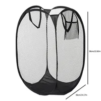 58*36cm Large Capacity Storage Basket, Mesh Pop-up Laundry Basket, Laundry Basket, Foldable Dirty Clothes Storage Basket 4