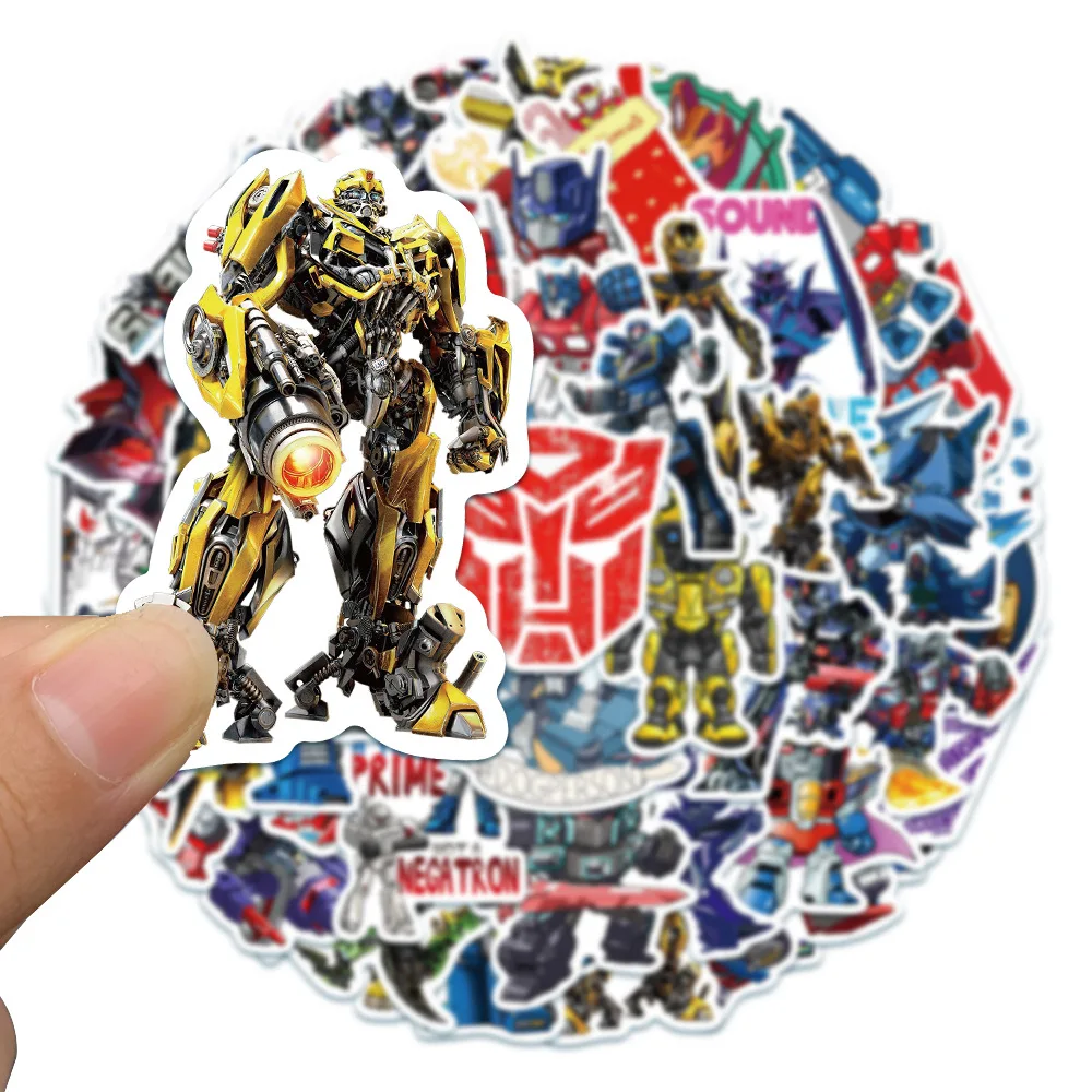 50PCS Autobot Transformers Stickers Motorcycle Car Skateboard Laptop Luggage Bike Waterproof Sticker Decals for Kids Toys 3