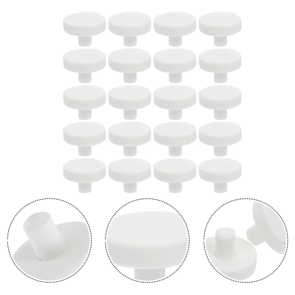 Fish Tank Ornaments Fish Tank Decorations Aquarium Ornaments 20 Pcs Fish Tank Coral Base Decoration Nurture Supplies Frag Plug Reproduction Ceramics Aquarium Support White