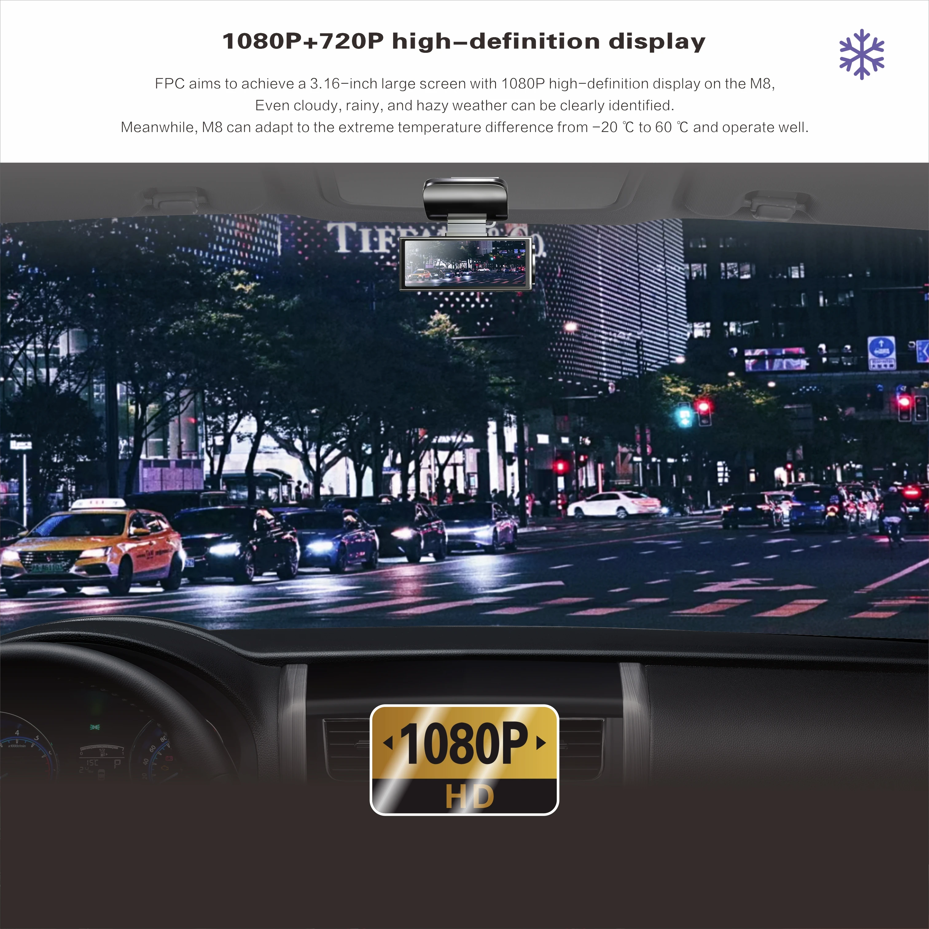 FPC M8  ķ, 1080P   ũ Ʈ  ڵ DVR, Ĺ ī޶ ,    ȭ
