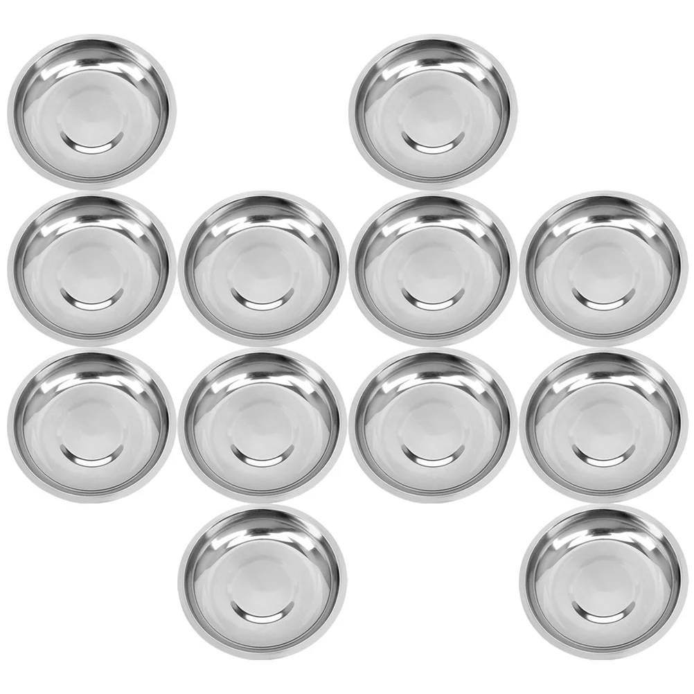 12 Pcs Food Stainless Steel Plate Child Ramekin Bowl Cooking Bowls for Kitchen Prep