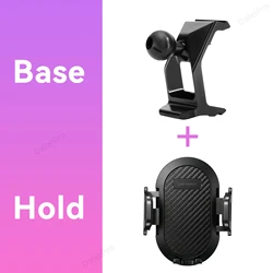Universal Car Dashboard Phone Holder with Replaceable Base, LHD/RHD Compatible (Base and holder 2)