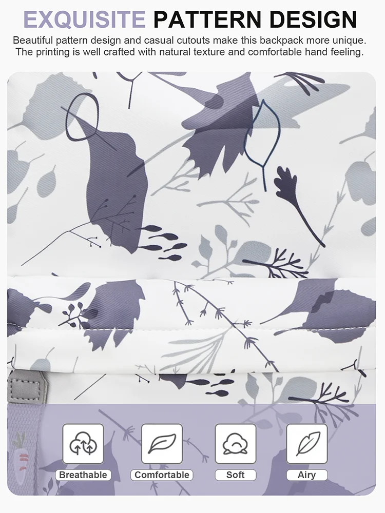 Portable School Laptop Backpacks For Women, Fallen Leaves Graphic School Bag College Backpack Anti Theft Travel Daypack Bookbags