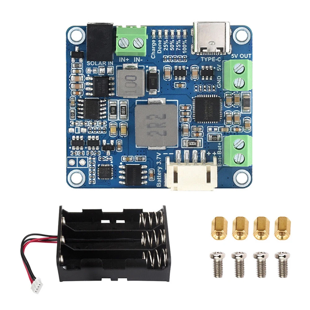 Waveshare Solar Power Manager Module (D) Supports 6V~24V Solar Panel Voltage Stabilizing Module TypeV~V Power Generation Solar