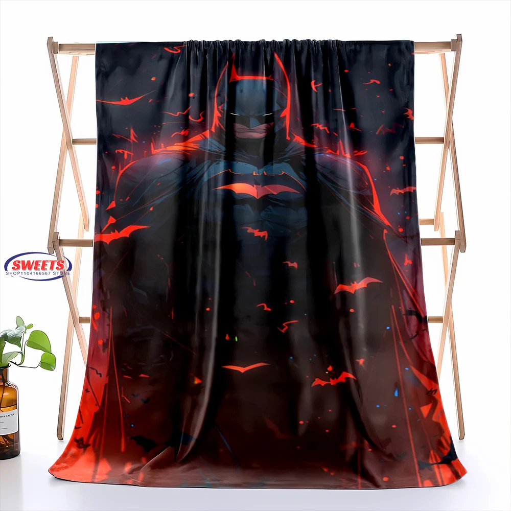 Popular Classic Superhero Batman Blanket Sofa Bed Cover Four Season Soft Fluffy Quilt Blanket Flannel Throw Outdoor Leisure Nap 3