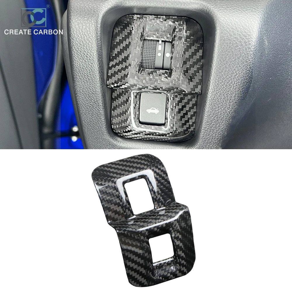 Carbon Fiber Headlight Switch Panel Stickers For BRZ GR86 Center