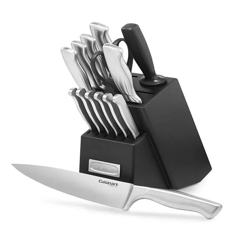 

Knife 15pc Stainless Steel Hollow Handle Cutlery Block Set