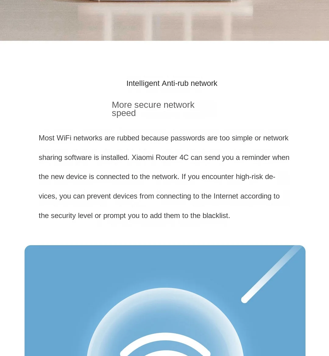 Xiaomi Mi Wifi Router 4C High-Speed Wifi Through The Wall King Home  Intelligent Anti-Mite Network 100 Mega Fiber Optical Router