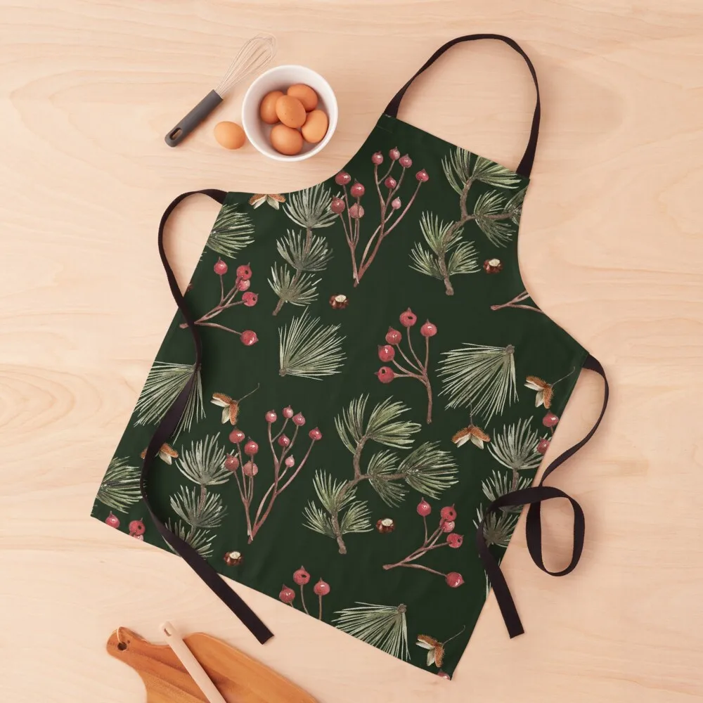 

Botanicals Chistmas Feeling Apron cleanings Kitchen Apras For Women Women's Dress for women halloween Apron