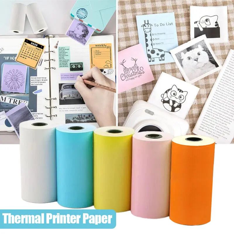 

57mm Thermal Printing Paper For Mini Printer Instant Print Camera POS Rolls Label Self-adhesive Sticker Paper Print Photo Note