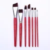 17 Pcs Body Pinting Face Body Art Paint Professional Wooden Handle Paint Brushe Set Portable with Storage Box Watercolor Brushes 6