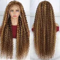 40Inch Highlight Wig Human Hair Colored Curly Wigs 13X6 Hd Lace Frontal Wig Brazilian 4/27 Deep Wave Lace Front Wigs For Women 2