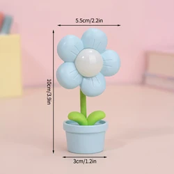 Charming Mini LED Flower Night Light - Cute Table Lamp and Bedroom Ambient Decor (Blue)